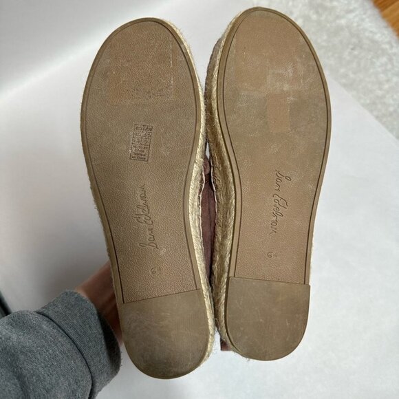 SAM  Edelman Pink Suede Carrin Platform Espadrille Size 6.5 - Picture 8 of 10
